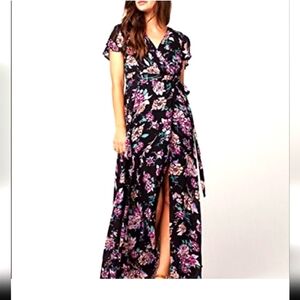 Floral Black Maxi Dress